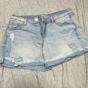 Light Wash Jean Shorts